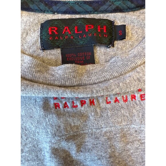 Ralph Ralph Lauren Gray Long Sleeve Night Shirt Size Small - Picture 3 of 6